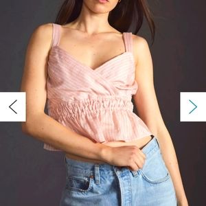 Anthropologie Maeve shirred tank top